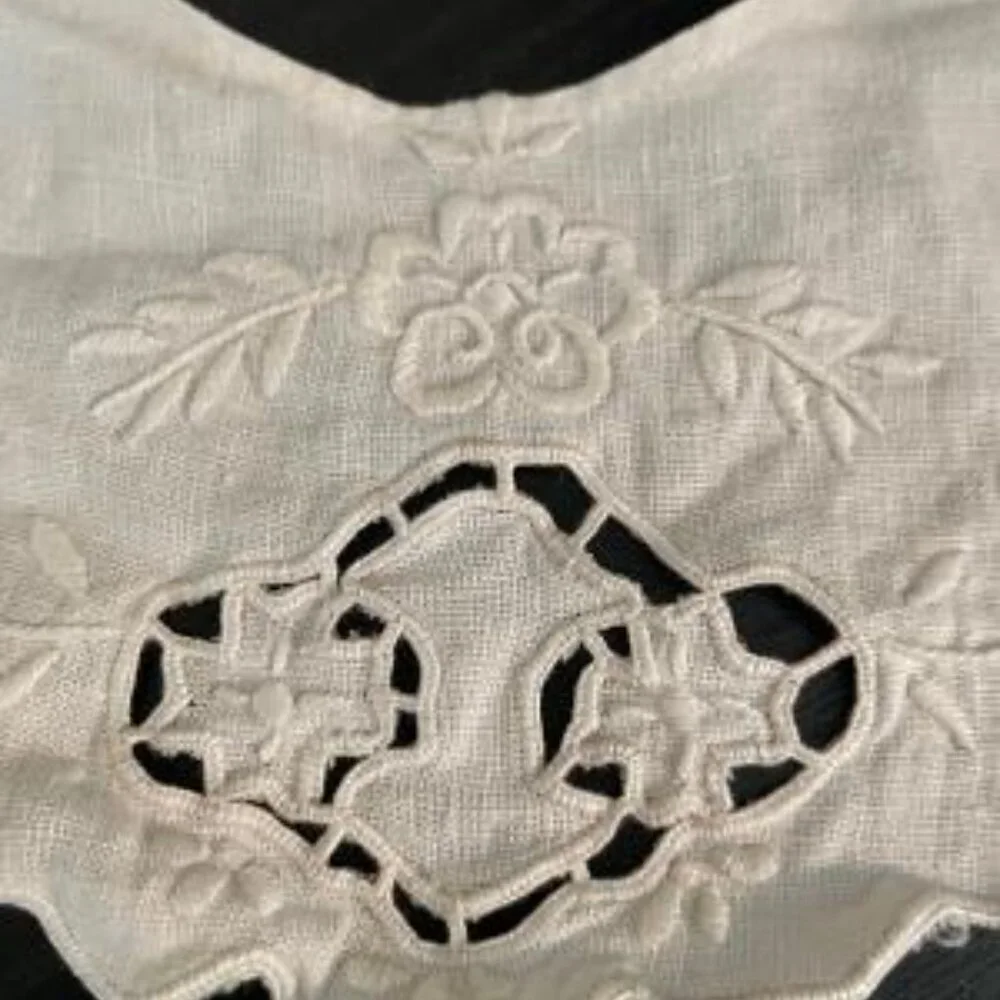 Vintage Baby/Toddler Embroidered Decorative Collar/Bib